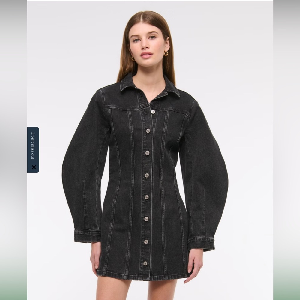 Levi Black Denim Button-Up Dress